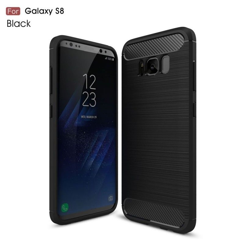 Coque Samsung Galaxy S8 Fibre Carbone Brossée