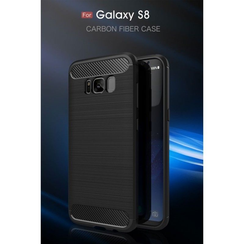 Coque Samsung Galaxy S8 Fibre Carbone Brossée