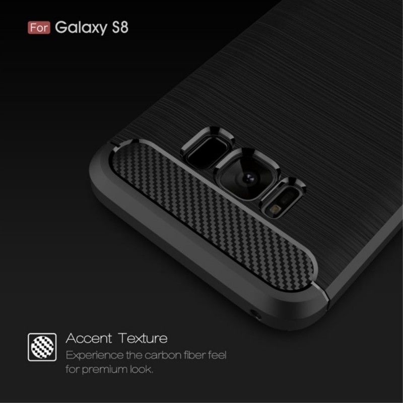 Coque Samsung Galaxy S8 Fibre Carbone Brossée