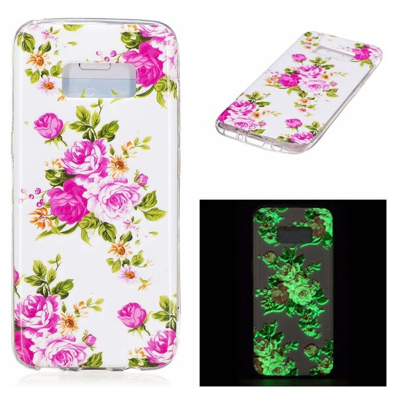 Coque Samsung Galaxy S8 Fleurs Liberty Fluorescente