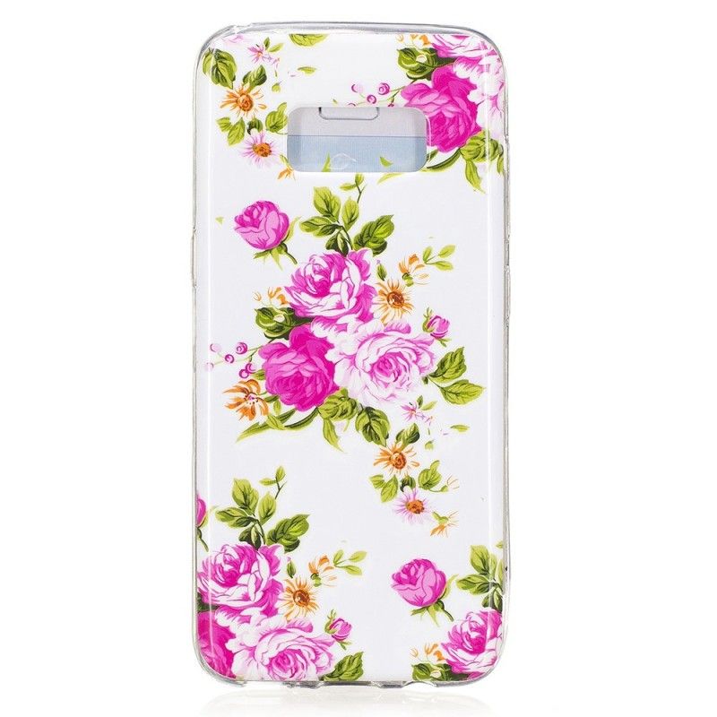 Coque Samsung Galaxy S8 Fleurs Liberty Fluorescente