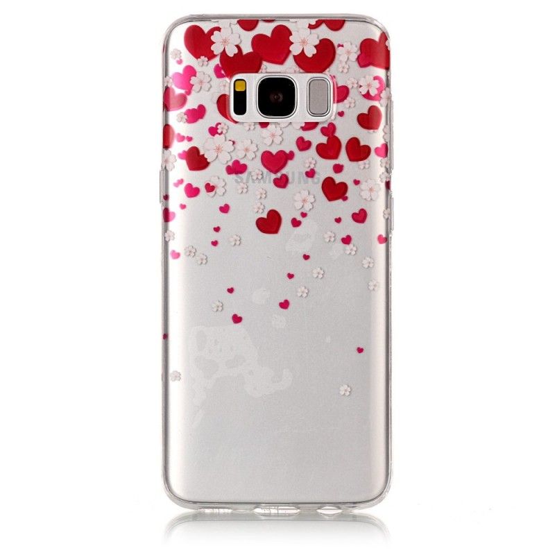 Coque Samsung Galaxy S8 Pluie De Coeurs