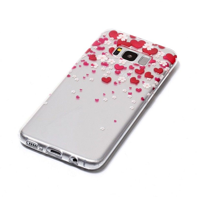 Coque Samsung Galaxy S8 Pluie De Coeurs