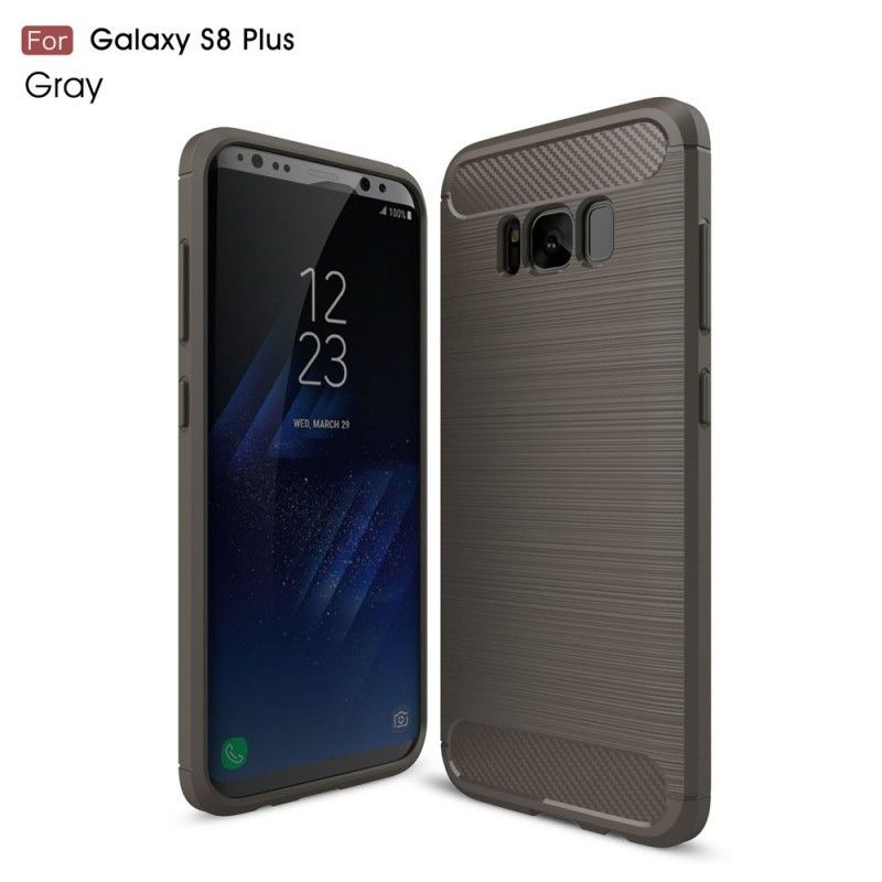 Coque Samsung Galaxy S8 Plus Fibre Carbone Brossée