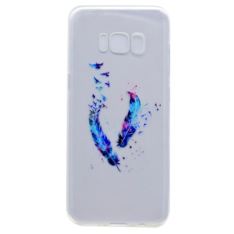 Coque Samsung Galaxy S8 Transparente Plumes