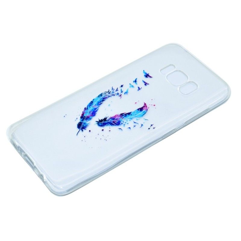 Coque Samsung Galaxy S8 Transparente Plumes