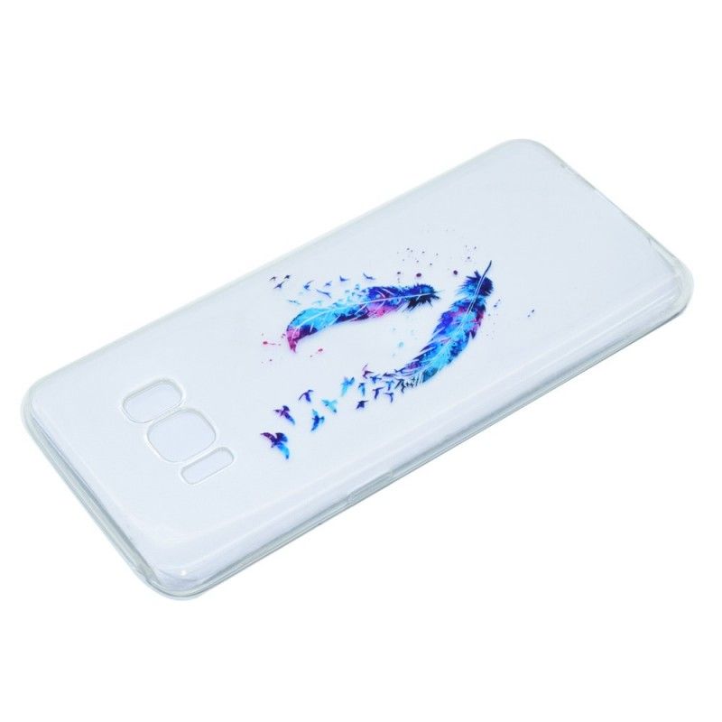 Coque Samsung Galaxy S8 Transparente Plumes