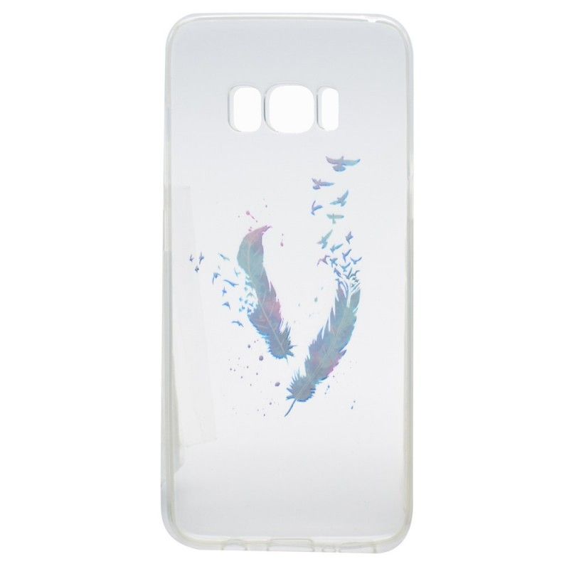 Coque Samsung Galaxy S8 Transparente Plumes