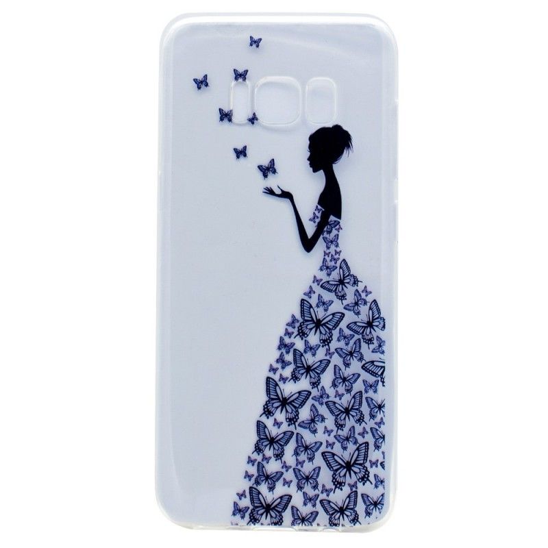 Coque Samsung Galaxy S8 Transparente Robe Papillons