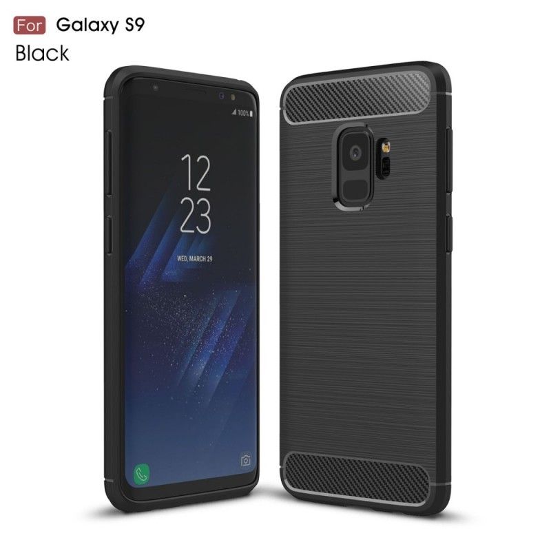 Coque Samsung Galaxy S9 Fibre Carbone Brossée