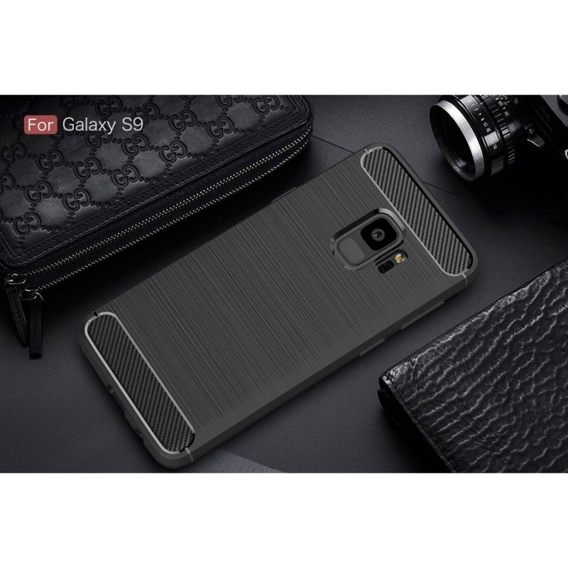 Coque Samsung Galaxy S9 Fibre Carbone Brossée