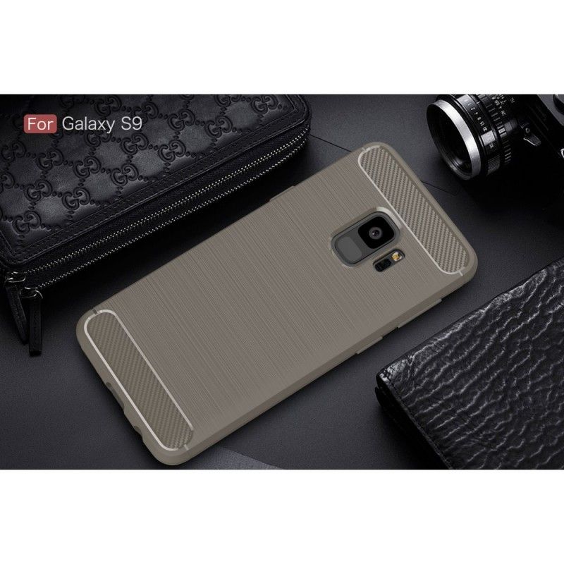 Coque Samsung Galaxy S9 Fibre Carbone Brossée