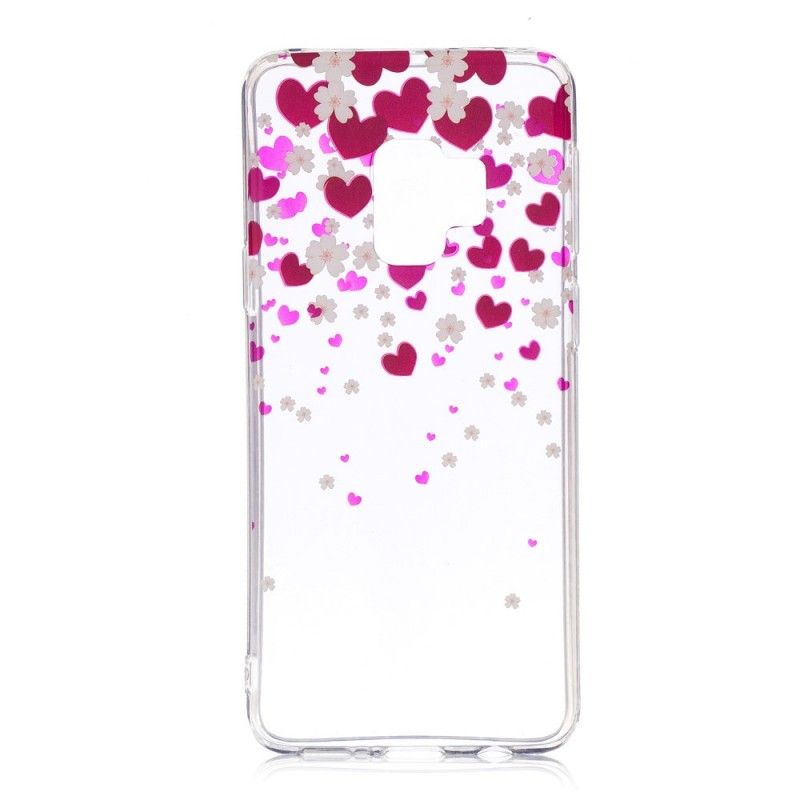 Coque Samsung Galaxy S9 Pluie De Coeurs