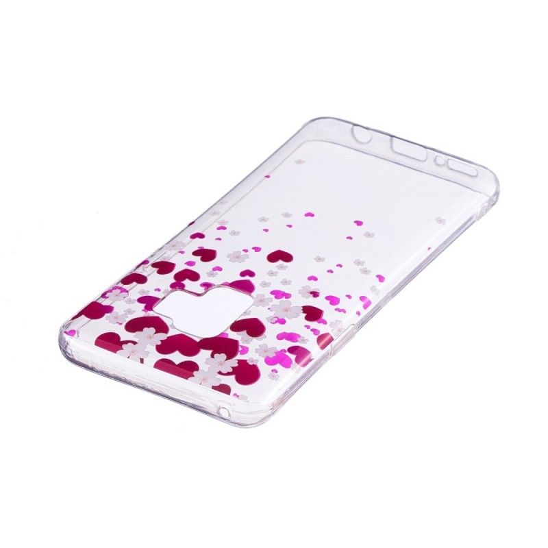 Coque Samsung Galaxy S9 Pluie De Coeurs