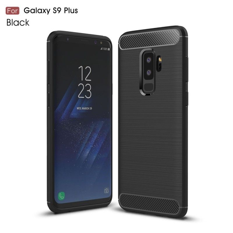 Coque Samsung Galaxy S9 Plus Fibre Carbone Brossée