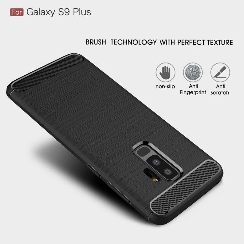 Coque Samsung Galaxy S9 Plus Fibre Carbone Brossée