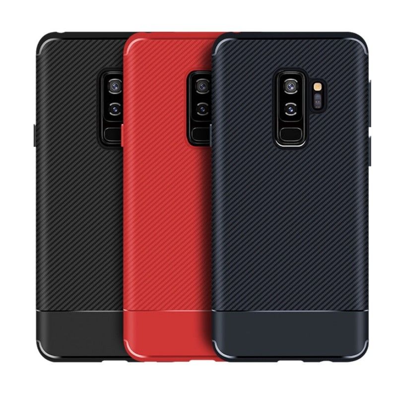 Coque Samsung Galaxy S9 Plus Flexible Texture Fibre Carbone