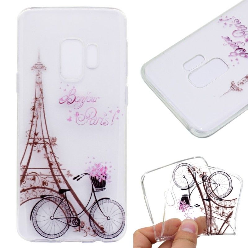 Coque Samsung Galaxy S9 Plus Transparente Bonjour Paris