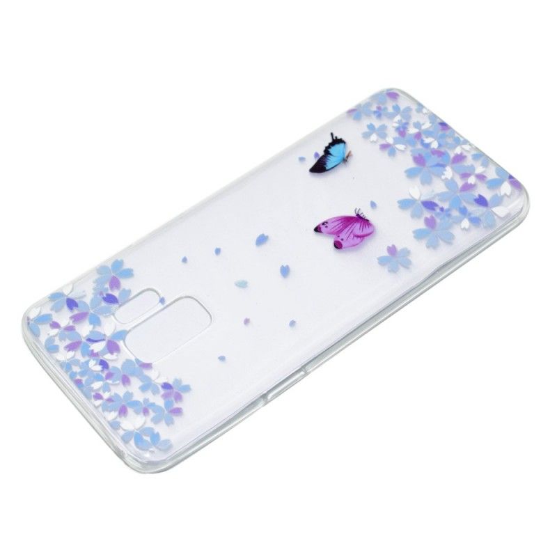 Coque Samsung Galaxy S9 Plus Transparente Papillons Et Fleurs