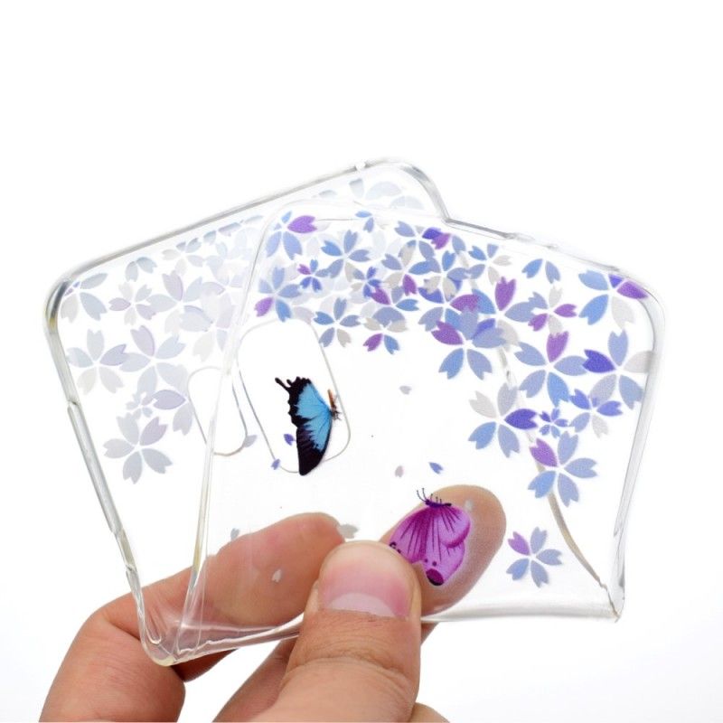 Coque Samsung Galaxy S9 Plus Transparente Papillons Et Fleurs