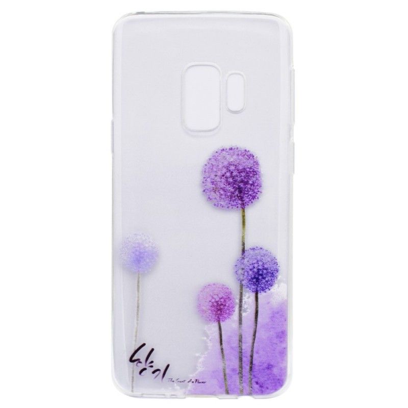 Coque Samsung Galaxy S9 Plus Transparente Pissenlits Colorés