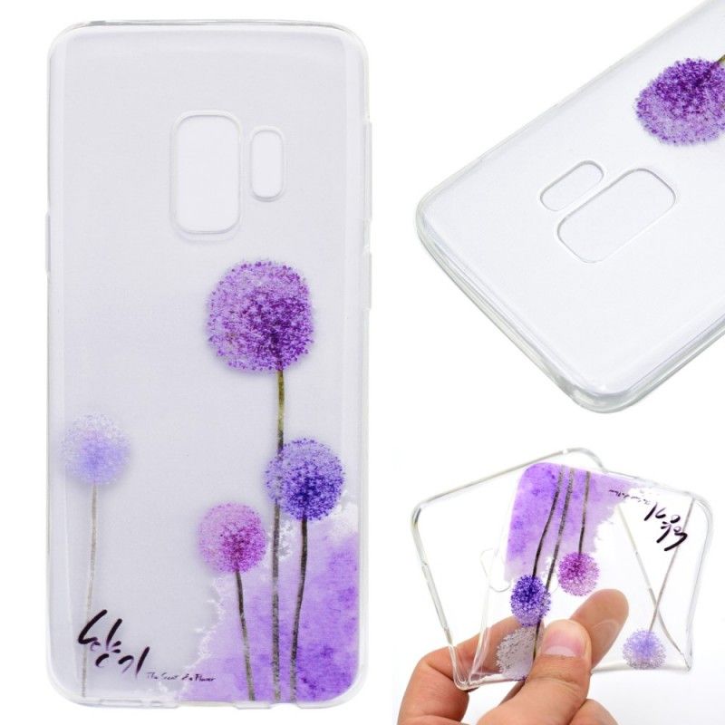 Coque Samsung Galaxy S9 Plus Transparente Pissenlits Colorés