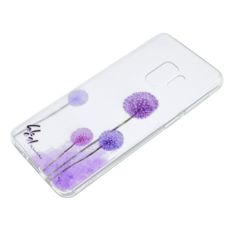 Coque Samsung Galaxy S9 Plus Transparente Pissenlits Colorés