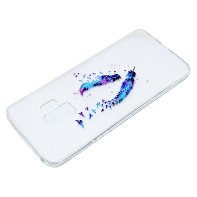 Coque Samsung Galaxy S9 Plus Transparente Plumes