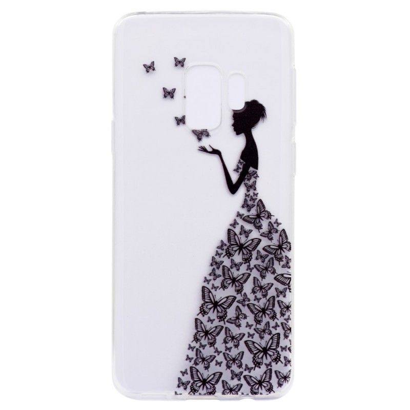 Coque Samsung Galaxy S9 Plus Transparente Robe Papillons