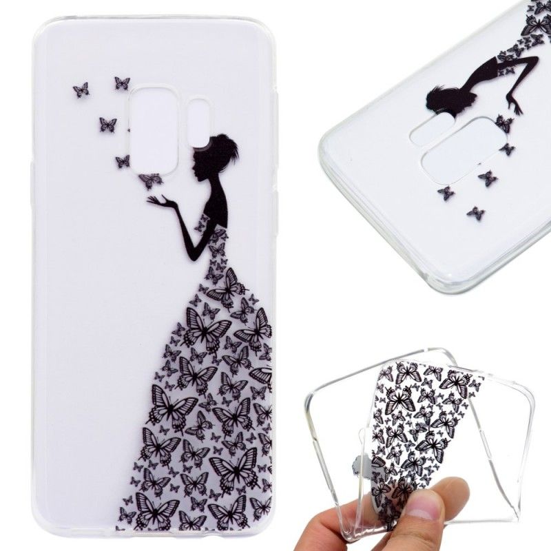 Coque Samsung Galaxy S9 Plus Transparente Robe Papillons