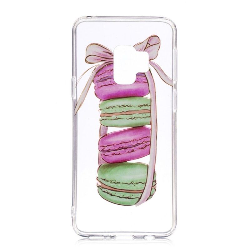 Coque Samsung Galaxy S9 Transparente Macarons Gourmands