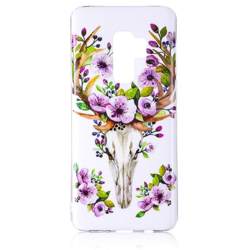 Coque Samsung Galaxy S9 Wapiti Fleuri Fluorescente