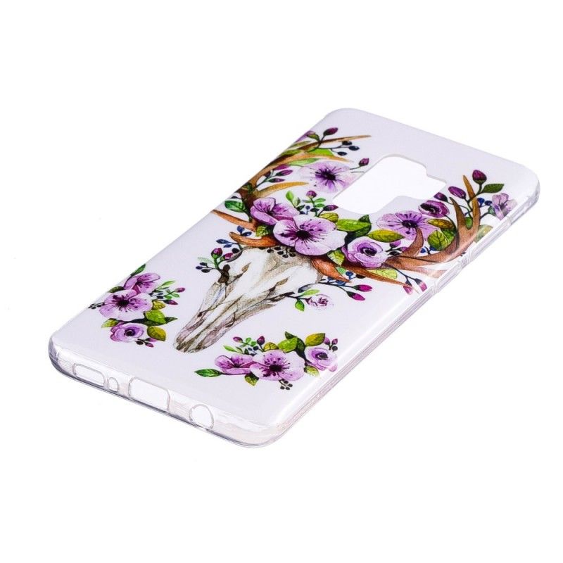 Coque Samsung Galaxy S9 Wapiti Fleuri Fluorescente