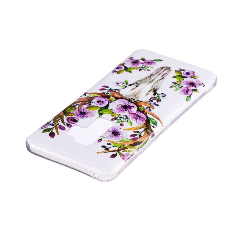 Coque Samsung Galaxy S9 Wapiti Fleuri Fluorescente