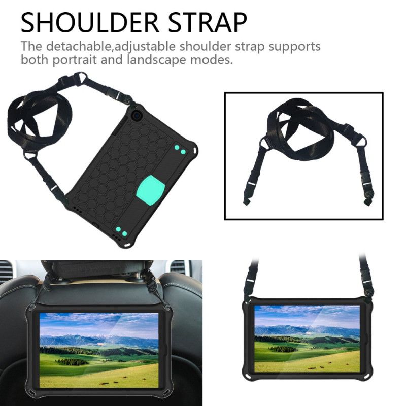 Coque Samsung Galaxy Tab A 10.1 (2019) Sangle-support Et Bandoulière