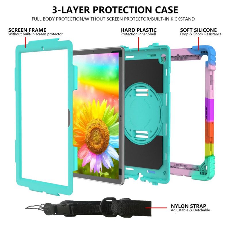 Coque Samsung Galaxy Tab A7 (2020) Sangle Et Bandoulière Colors 2