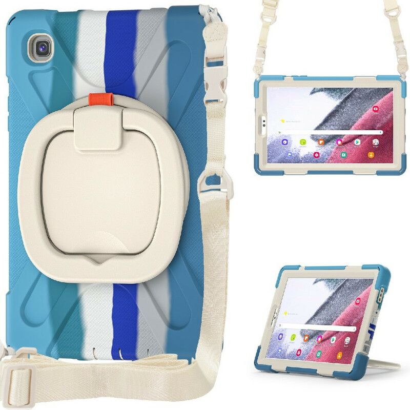 Coque Samsung Galaxy Tab A7 Lite Multi-fonctionnelle Bandoulière Color