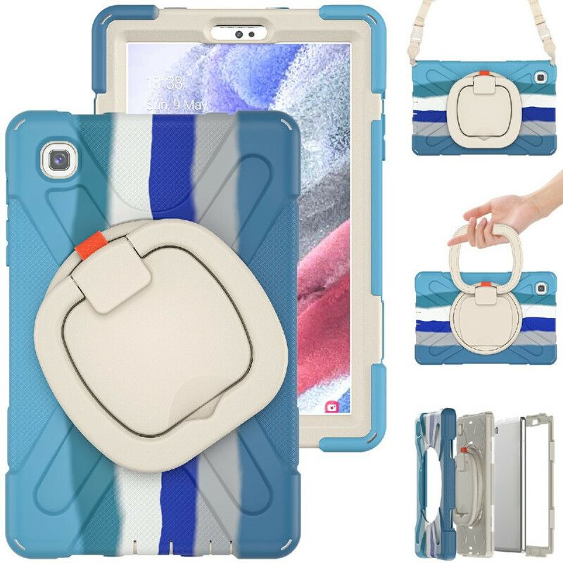 Coque Samsung Galaxy Tab A7 Lite Multi-fonctionnelle Bandoulière Color