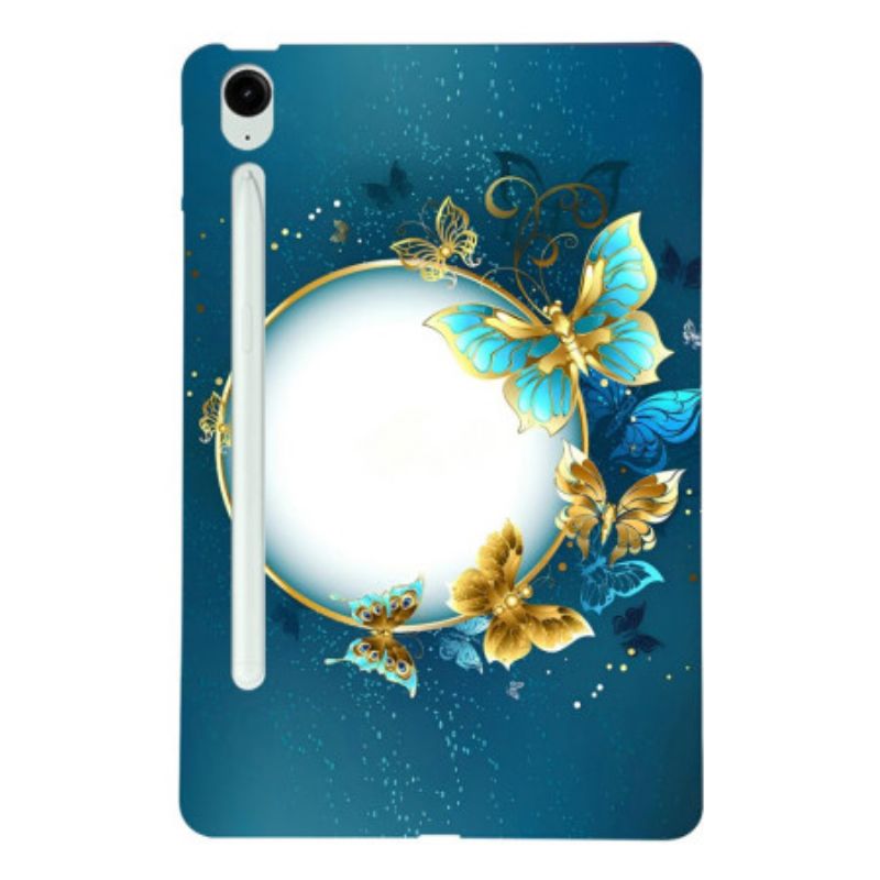 Coque Samsung Galaxy Tab S10 FE Plus Cercle et Papillons