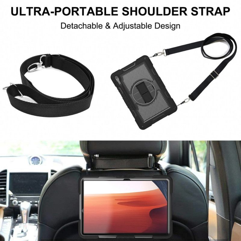 Coque Samsung Galaxy Tab S10 FE Plus Support et Bandoulière