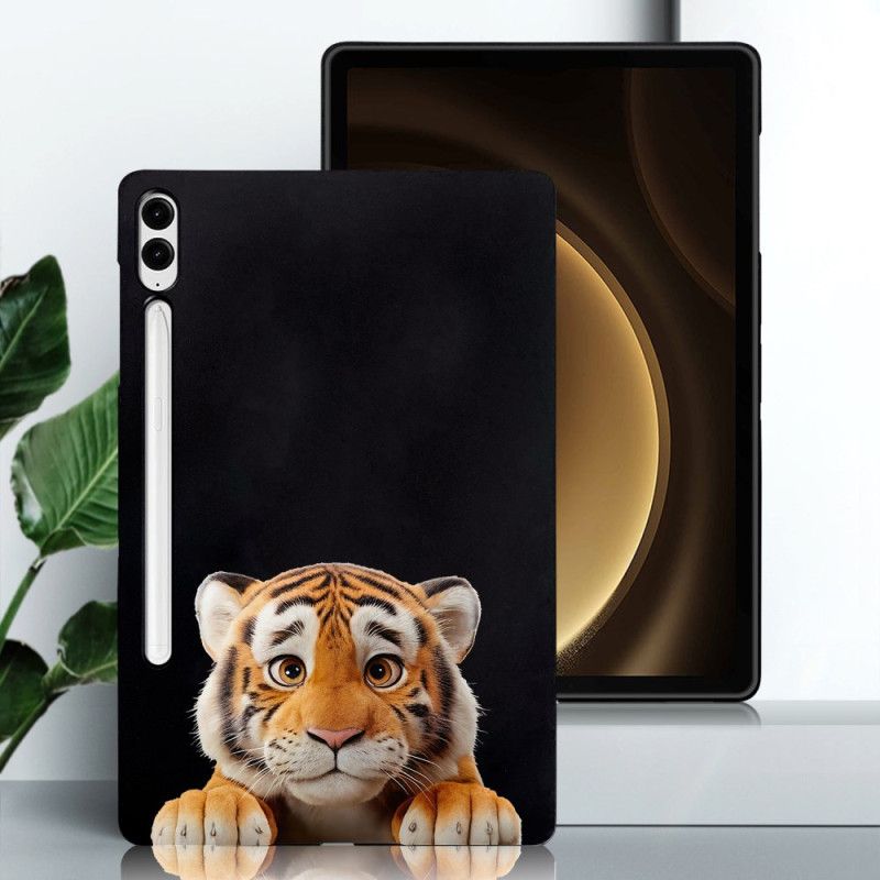 Coque Samsung Galaxy Tab S10 Plus / S9 FE Plus / S9 Plus Porte-Stylet Tigre