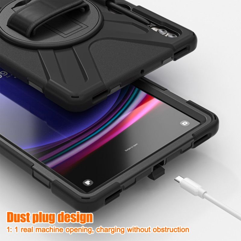 Coque Samsung Galaxy Tab S10 Plus / S9 FE Plus / S9 Plus / S8 Plus / S7 Plus Sangle et Support