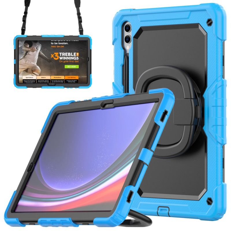 Coque Samsung Galaxy Tab S10 Plus / S9 Plus Protection Ultra Résistante avec Porte-Stylet et Bandoulière