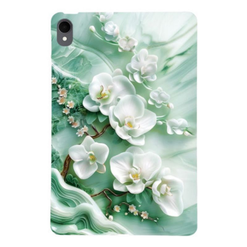 Coque Samsung Galaxy Tab S11 Fleurs de jade