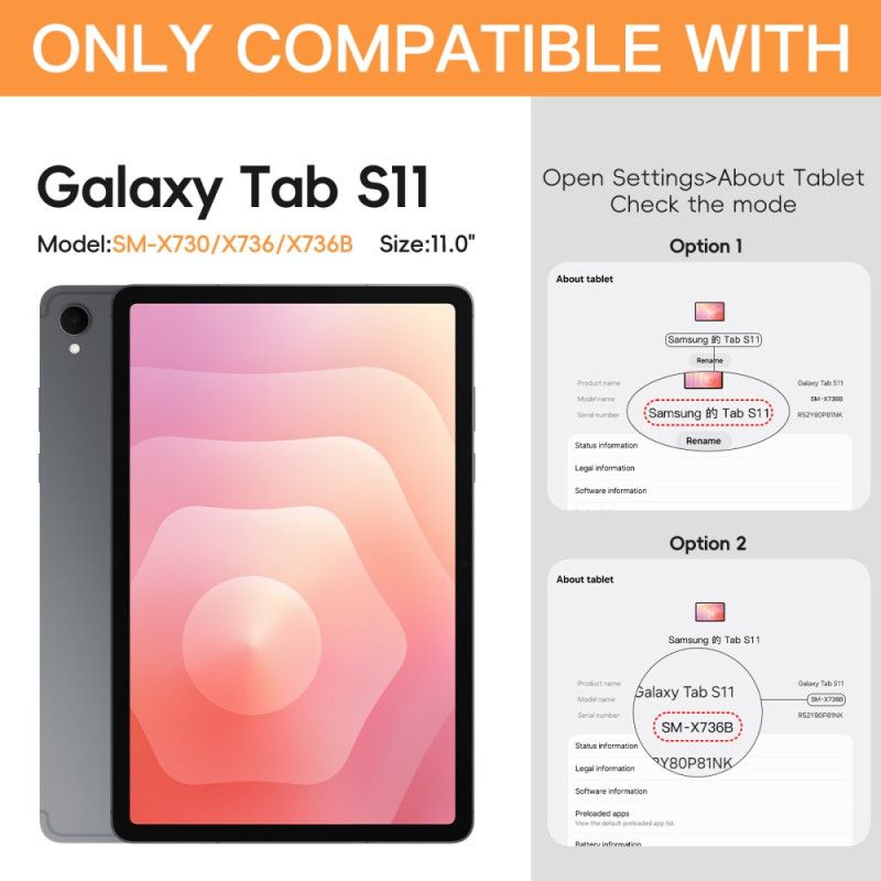 Coque Samsung Galaxy Tab S11 Support Rotatif à