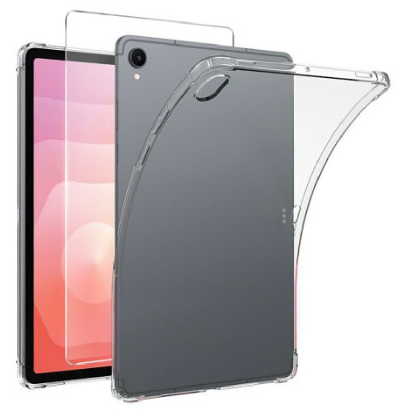 Coque Samsung Galaxy Tab S11 Transparente avec Protection d'Écran en Verre Trempé
