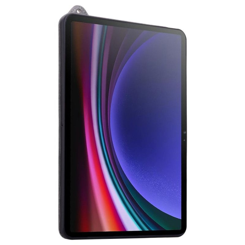 Coque Samsung Galaxy Tab S11 Ultra Effet Cuir avec Sangle Manuelle