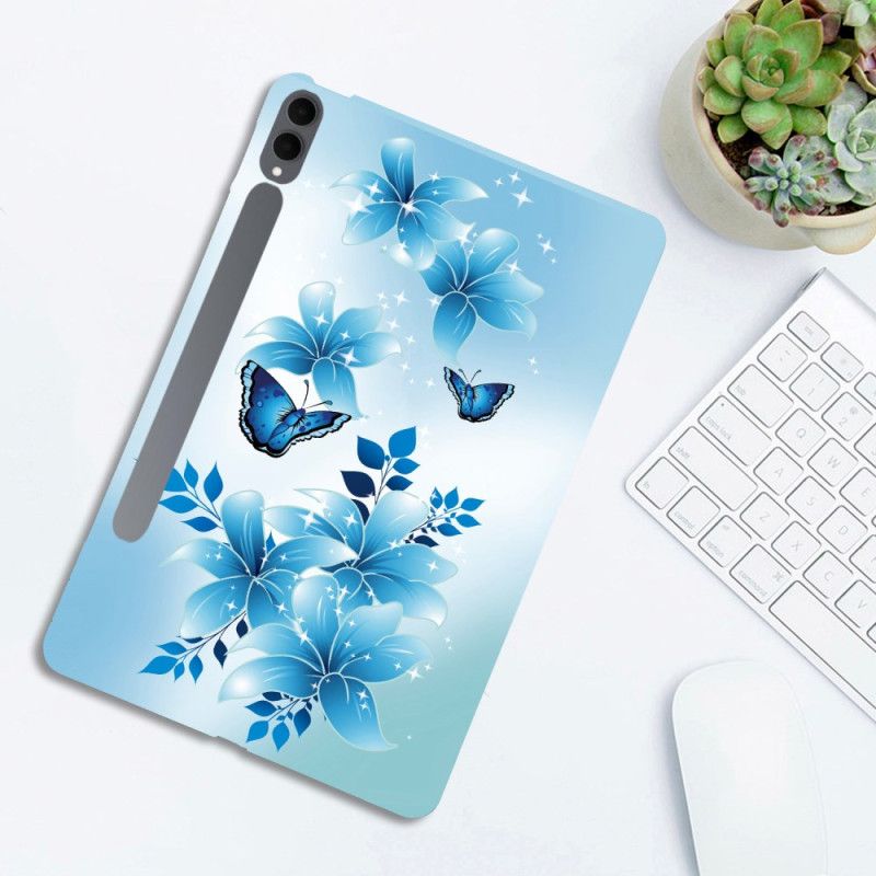 Coque Samsung Galaxy Tab S11 Ultra Papillons Bleus