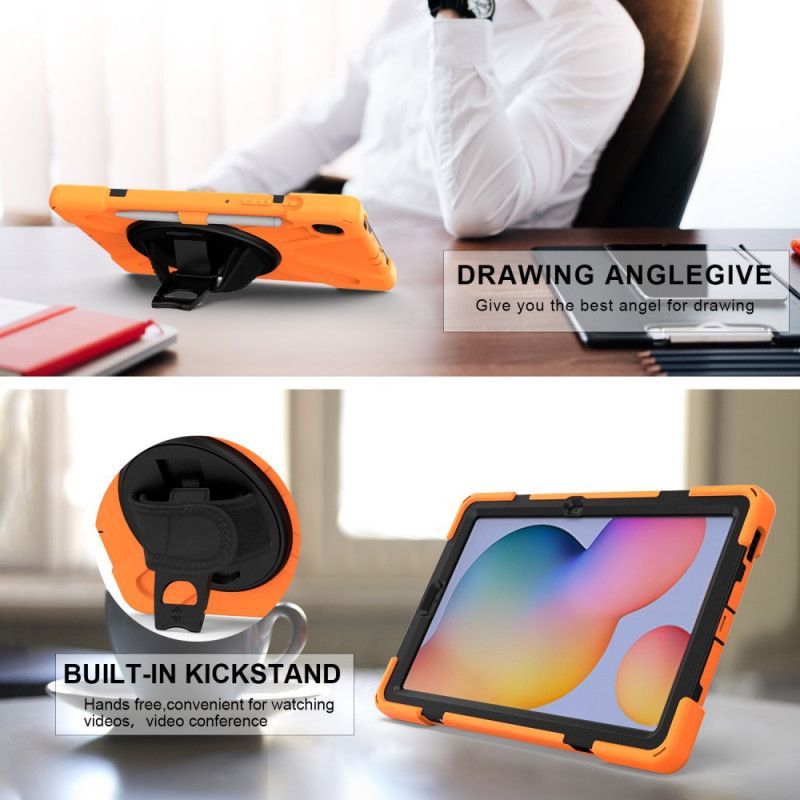 Coque Samsung Galaxy Tab S6 Lite Utra Résistante Avec Sangle