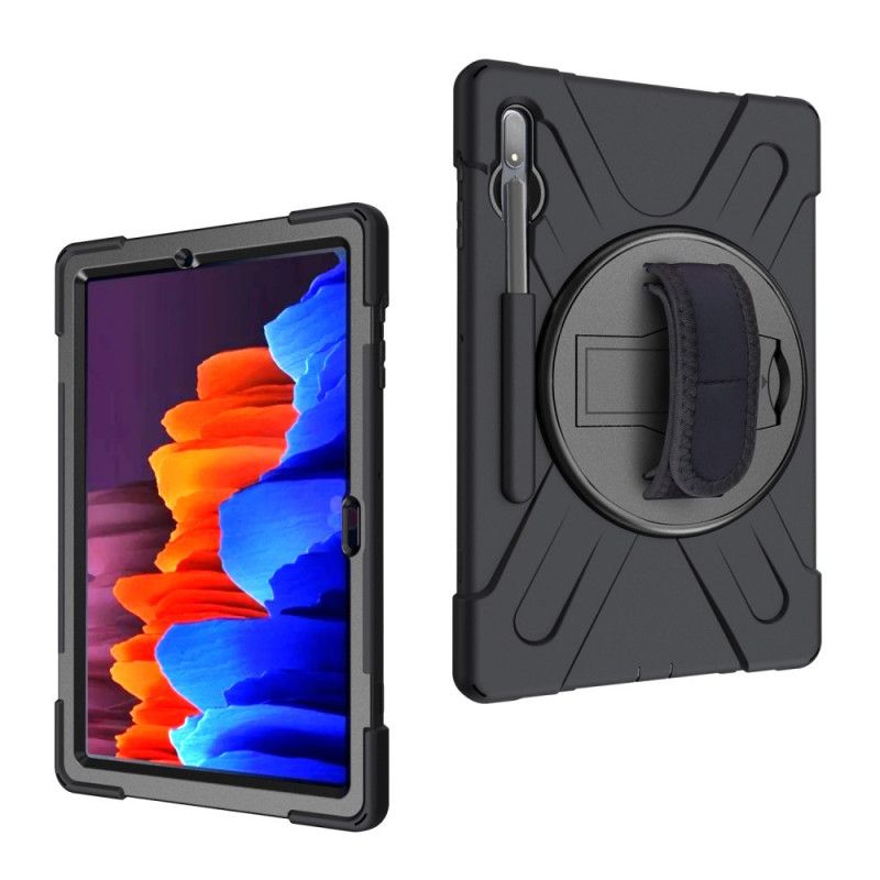 Coque Samsung Galaxy Tab S7 Plus Utra Résistante Avec Sangle